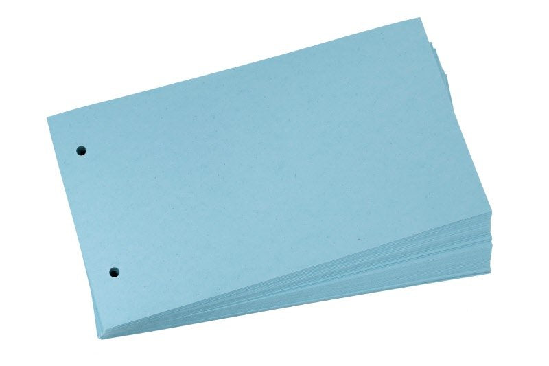 Divisori orizzontali - Cartoncino - 100 pz neutri senza tasti - 14x25 cm - blu