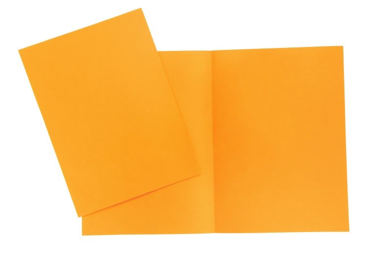 Cartelline semplici Arcobaleno - cartoncino - 190 g/mq - 34,5x24,5 cm - arancio - conf. 20 pz