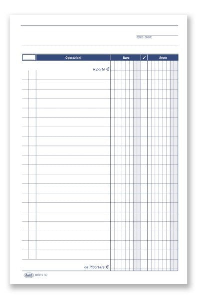 Foglio Mobile Dare/Avere - Verde - foratura universale - 21x14,8 cm