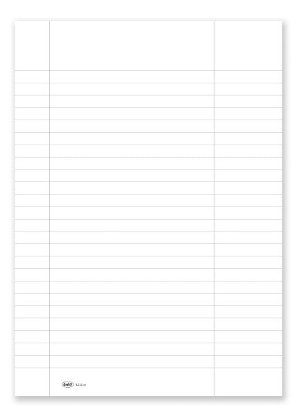 Foglio mobile a righe uso bollo per libri sociali e verbali - modulo laser - 4 fori per archiviazione - 90 gr. - avorio