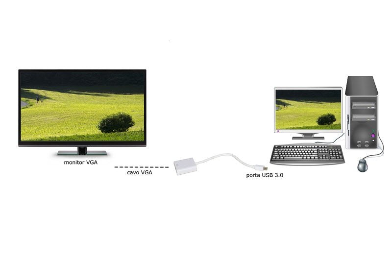 Adattatore USB 3.0 maschio - VGA femmina