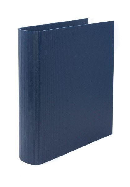 Cartella dorso tondo Living - 4 anelli a D - Diametro 50 mm - blu