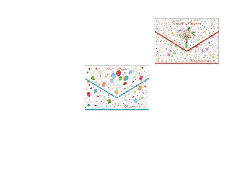 Bustine portasoldi assortite 12x18 conf. da 12 pz