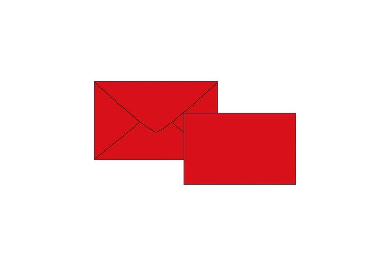 Buste e cartoncini rosso 8,5x13,5 (in scatola pvc) conf. 100 pz