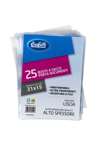Buste a sacco - Polipropilene - 21x15 cm -  lisce - alto spessore