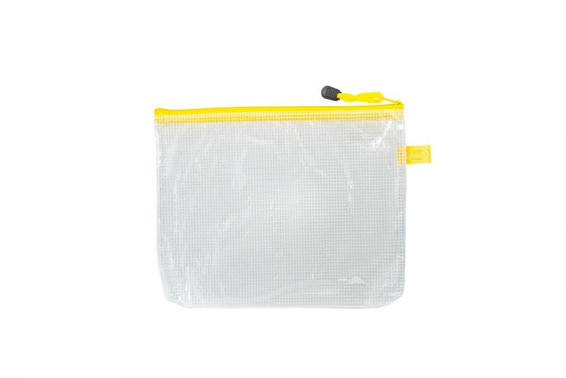 Busta con zip - PVC -19x24 cm - giallo