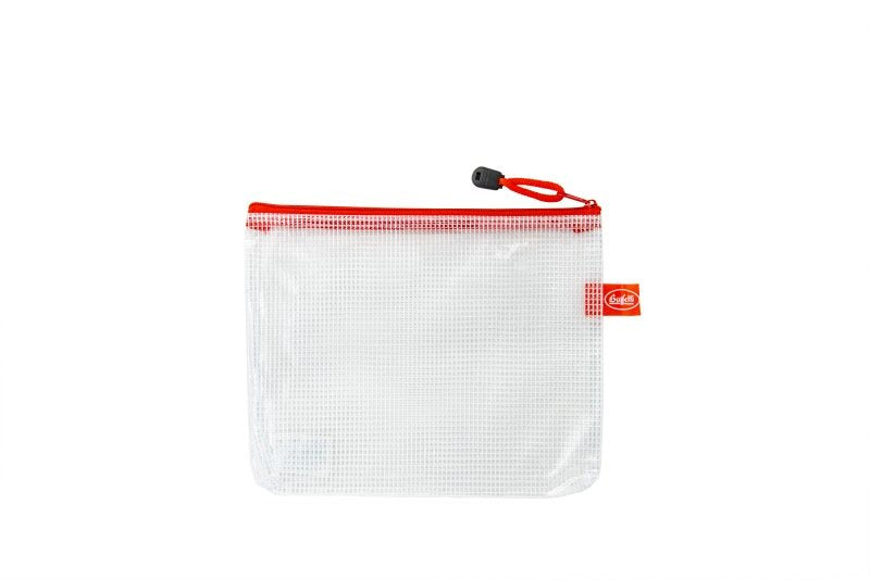 Busta con zip - PVC -17x21 cm - rosso