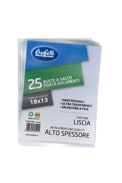 Buste a sacco - Polipropilene - 18x13 cm -  lisce - alto spessore