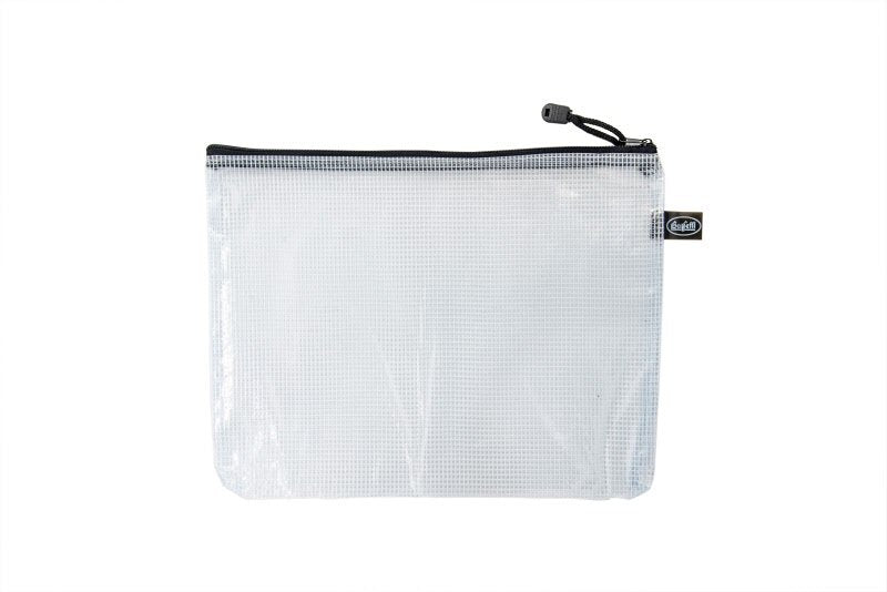 Busta con zip - PVC - 22x29 cm -  nero