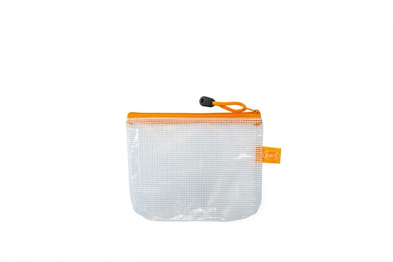 Busta con zip - PVC - 13x17 cm - arancio