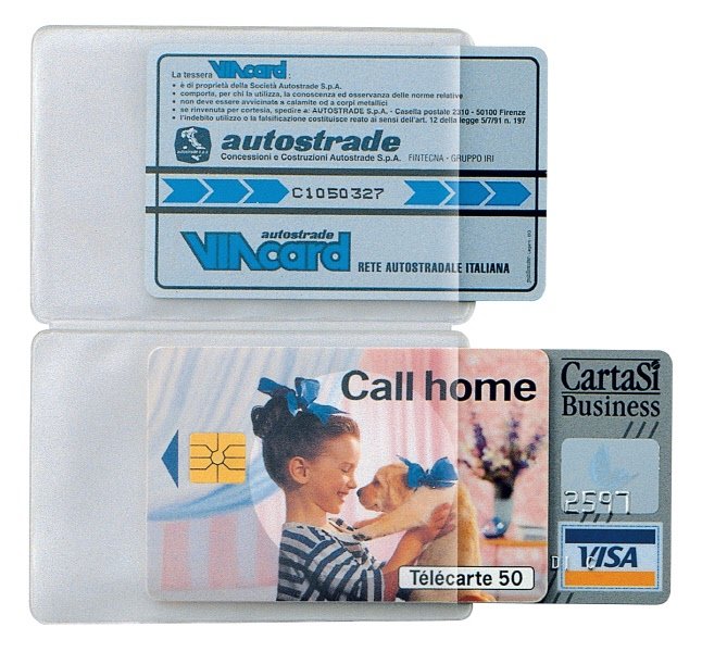 Porta card 4 tasche - PVC -  5,4x8,6 cm