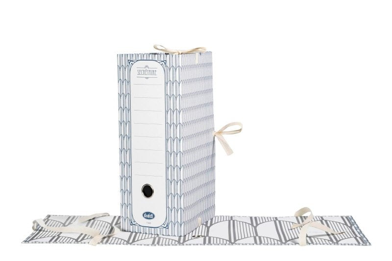 Faldone con lacci Secretaire - Dorso 15 cm - 34,5x25 cm - blu