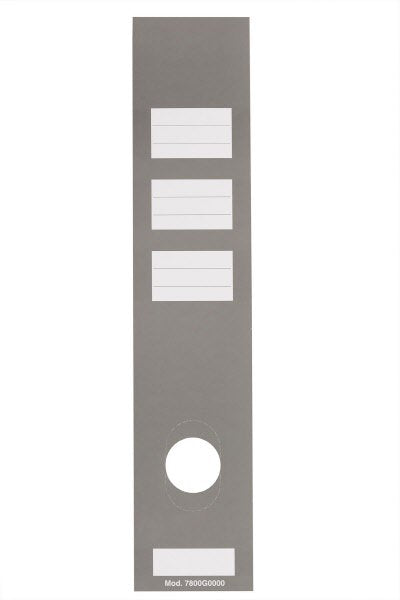 Etichette adesive universali raccoglitori- Dorso 8 cm - grigio
