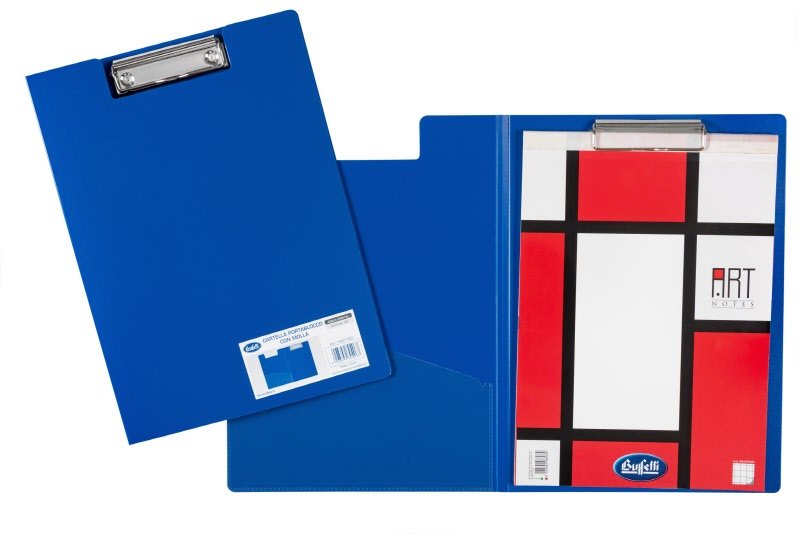 Portablocco con molla - polipropilene - 29,7x21 cm - blu