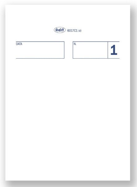 Comande generiche - Blocco 25/25 fogli autoricalcante blu - 10,5x7,5 cm