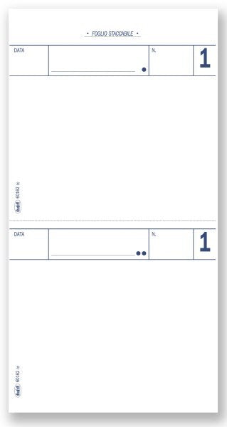 Comande generiche - Blocco 25/25 fogli autoricalcante 2 tagliandi - 14,5x7,5 cm