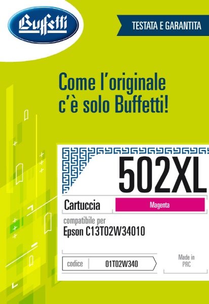 Epson Cartuccia ink jet - Compatibile 502XL T02W3 - Magenta - 470 pag