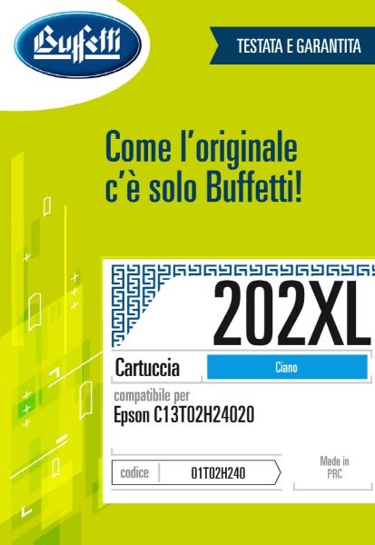 Epson Cartuccia ink jet - Compatibile 202XL T02H2 - Ciano - 650 pag