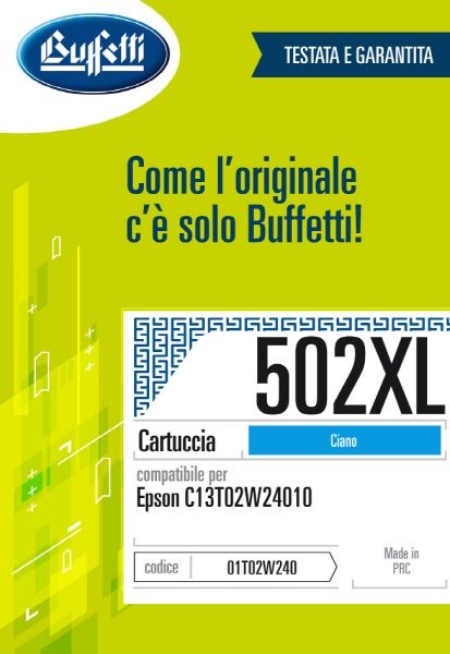Epson Cartuccia ink jet - Compatibile 502XL T02W2 - Ciano - 470 pag