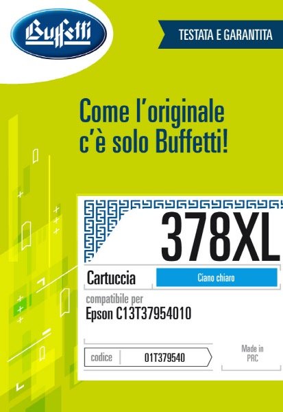 Epson Cartuccia ink jet - Compatibile 378XL T3795 - Ciano CHIARO - 830 pag