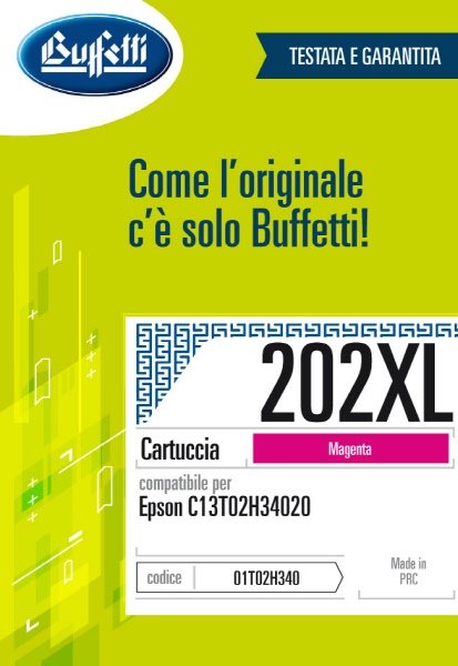 Epson Cartuccia ink jet - Compatibile 202XL T02H3 - Magenta - 650 pag