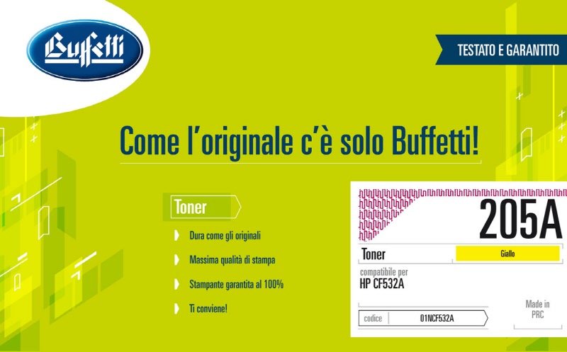 Toner HP - Compatibile 205A CF532A - Giallo - 900 pag