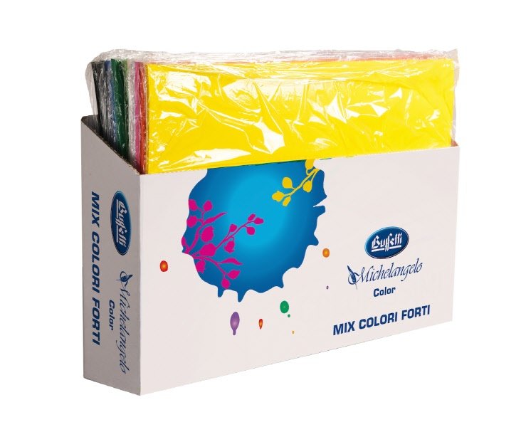 Cartoncini Michelangelo Bristol Liscio 200 g - 70x100 cm - 200 g - 12 colori assortiti
