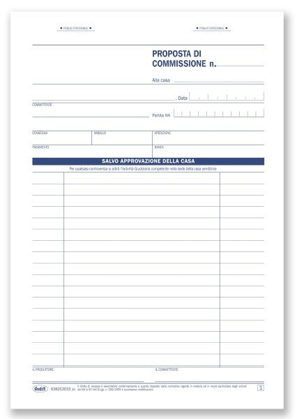Proposte di commissione - Blocco 33/33/33 fogli autoricalcante - 21,5x14,8 cm