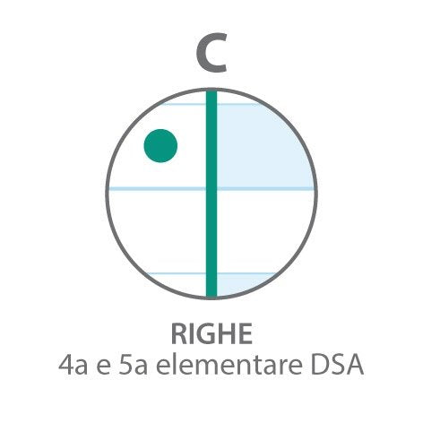 Maxiquaderno Monocromo QI DSA - Rigatura C - Righe 4a e 5a elementare DSA - per disgrafia e dislessia