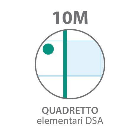 Maxiquaderno Monocromo QI DSA - Rigatura 10M - Quadretto elementari DSA - per disgrafia e dislessia