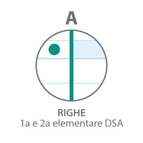 Maxiquaderno Monocromo QI DSA - Rigatura A - Righe 1a e 2a elementare DSA - per disgrafia e dislessia