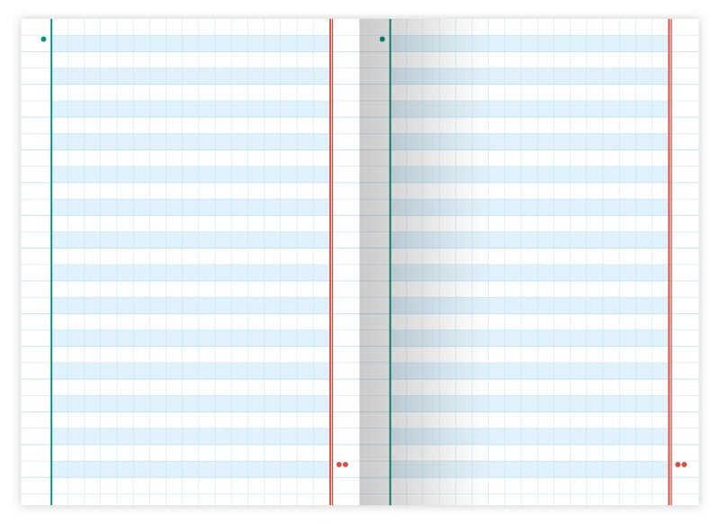 Maxiquaderno Monocromo QI DSA - Rigatura 10M - Quadretto elementari DSA - per disgrafia e dislessia