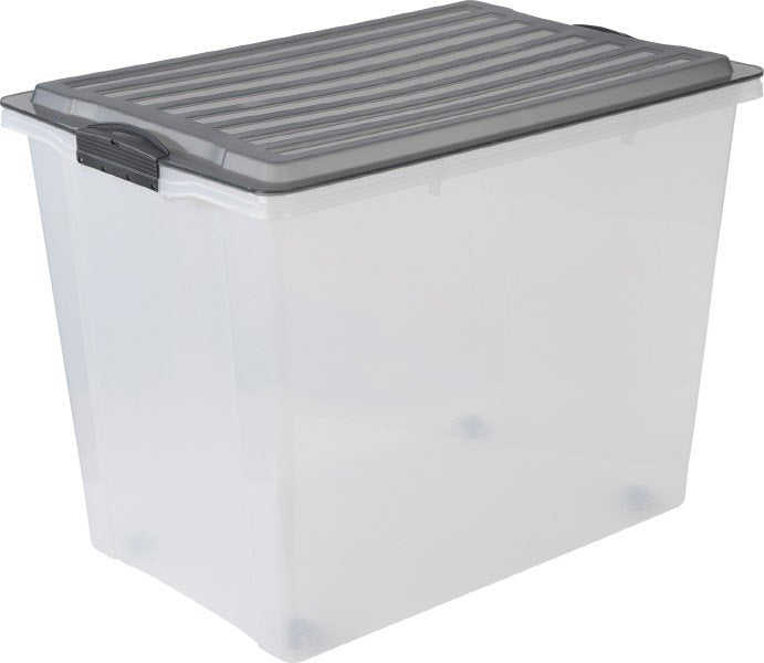 Scatola Ranger 70L - A3 alto con ruote - coperchio grigio