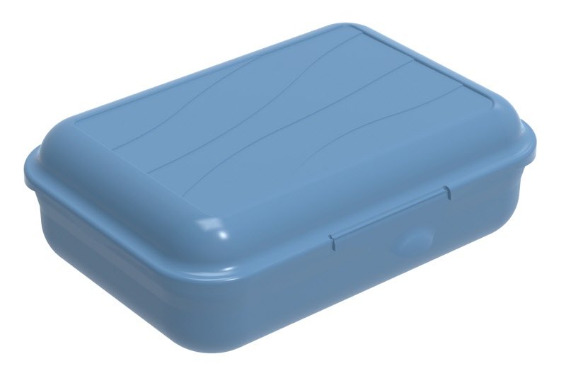 Contenitore con coperchio integrato + divisore - Fun Box 0,90L - blu