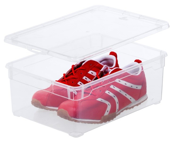 Scatola Clearbox 10L - per scarpe - bianco