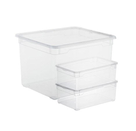Scatola Clearbox 46L - per giocattoli e abbigliamento - bianco