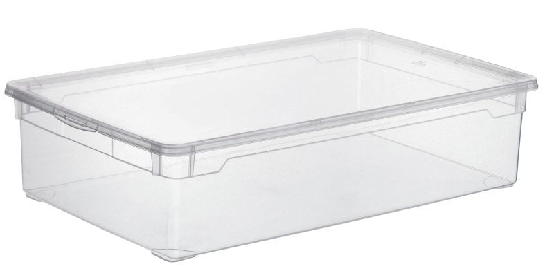 Scatola Clearbox 30L - per coperte - sottoletto - bianco