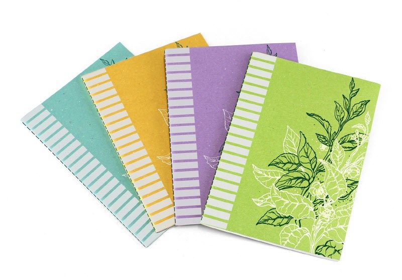 Quaderno I Love Green - carta riciclata 100% - A4 - senza righe - colori assortiti