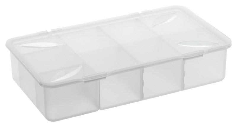 Scatola Snappy porta minuterie - 2 divisori fissi e 6 removibili - bianco