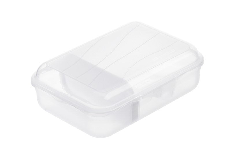 Contenitore con coperchio integrato + divisore - Fun Box 0,90L - bianco