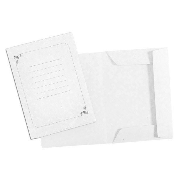 Cartelline 3 lembi I love green - cartoncino - 180 g/mq - 33x24,5 cm - grigio - conf. 25 pz