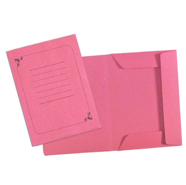 Cartelline 3 lembi I love green - cartoncino - 180 g/mq - 33x24,5 cm - rosso - conf. 25 pz