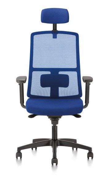 Sedia operativa Air - braccioli inclusi - tessuto - blu