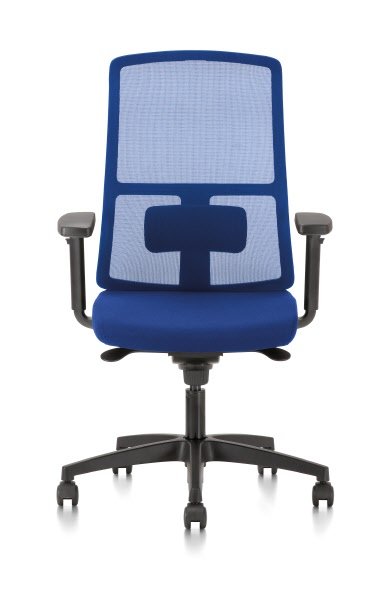Sedia operativa Air - braccioli inclusi - tessuto - blu