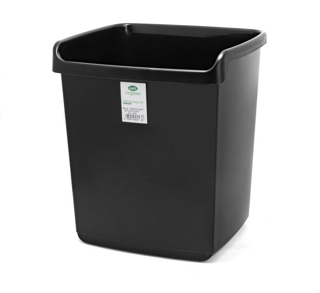 Cestino gettacarte - plastica rigenerata - nero