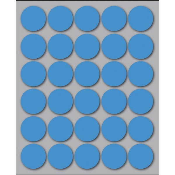 Etichette autoadesive rotonde manuali - Diam. 22 mm - Colore blu