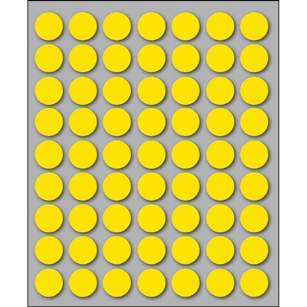 Etichette autoadesive rotonde manuali - Diam. 14 mm - Colore giallo