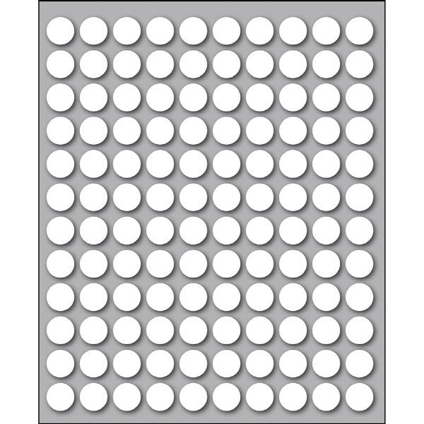 Etichette autoadesive rotonde manuali - Diam. 10 mm - Colore bianco