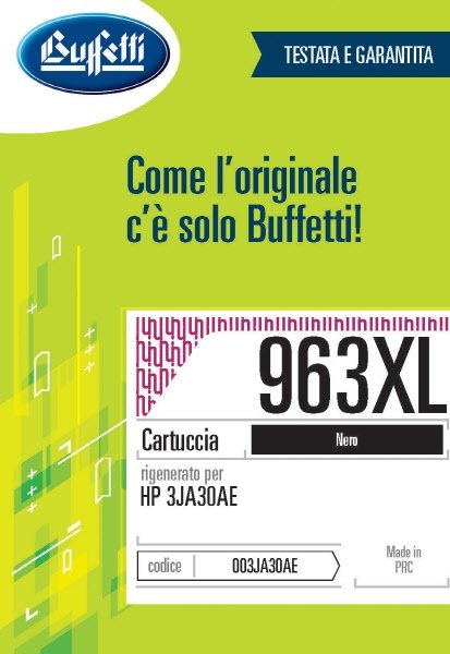 Cartuccia ink jet HP - Compatibile Rigenerato 963XL 3JA30AE - Nero - 2.000 pag