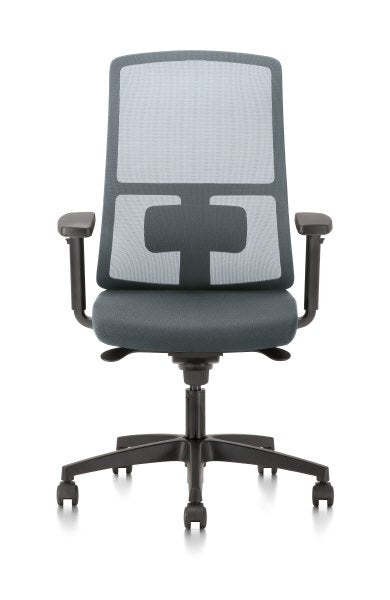 Sedia operativa Air - braccioli inclusi - tessuto - grigio